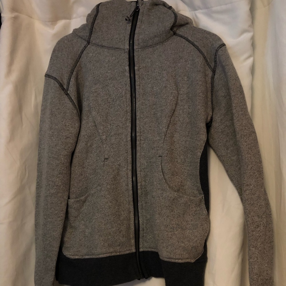 Grey zip up hoodie